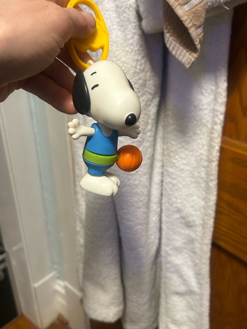 McDonald's Toy Figure with White Base and Orange Ball